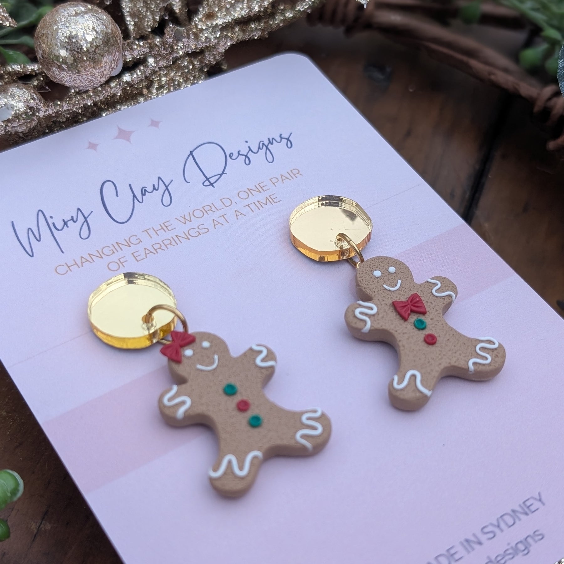 Gingerbread Friends | Stud or Dangle
