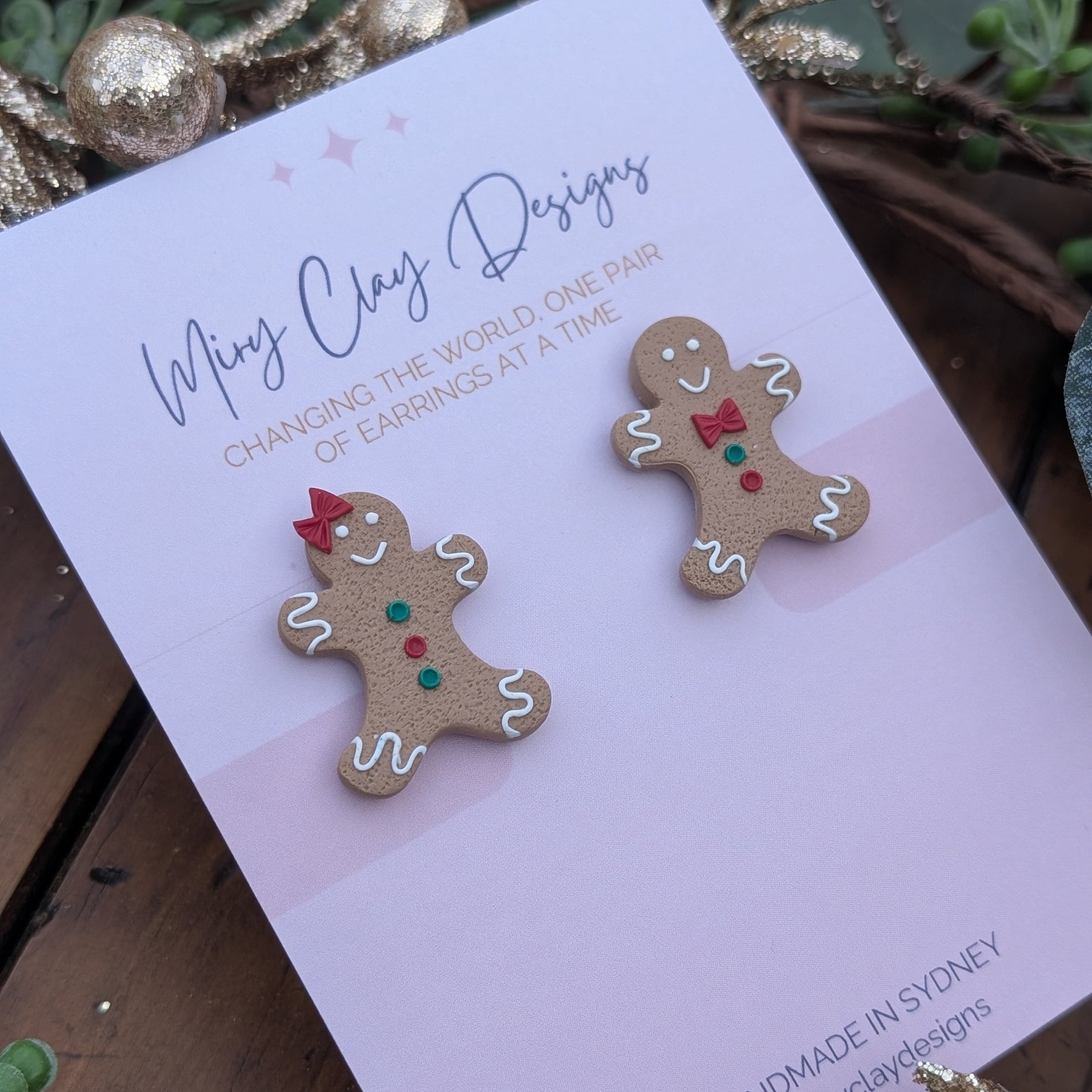 Gingerbread Friends | Stud or Dangle