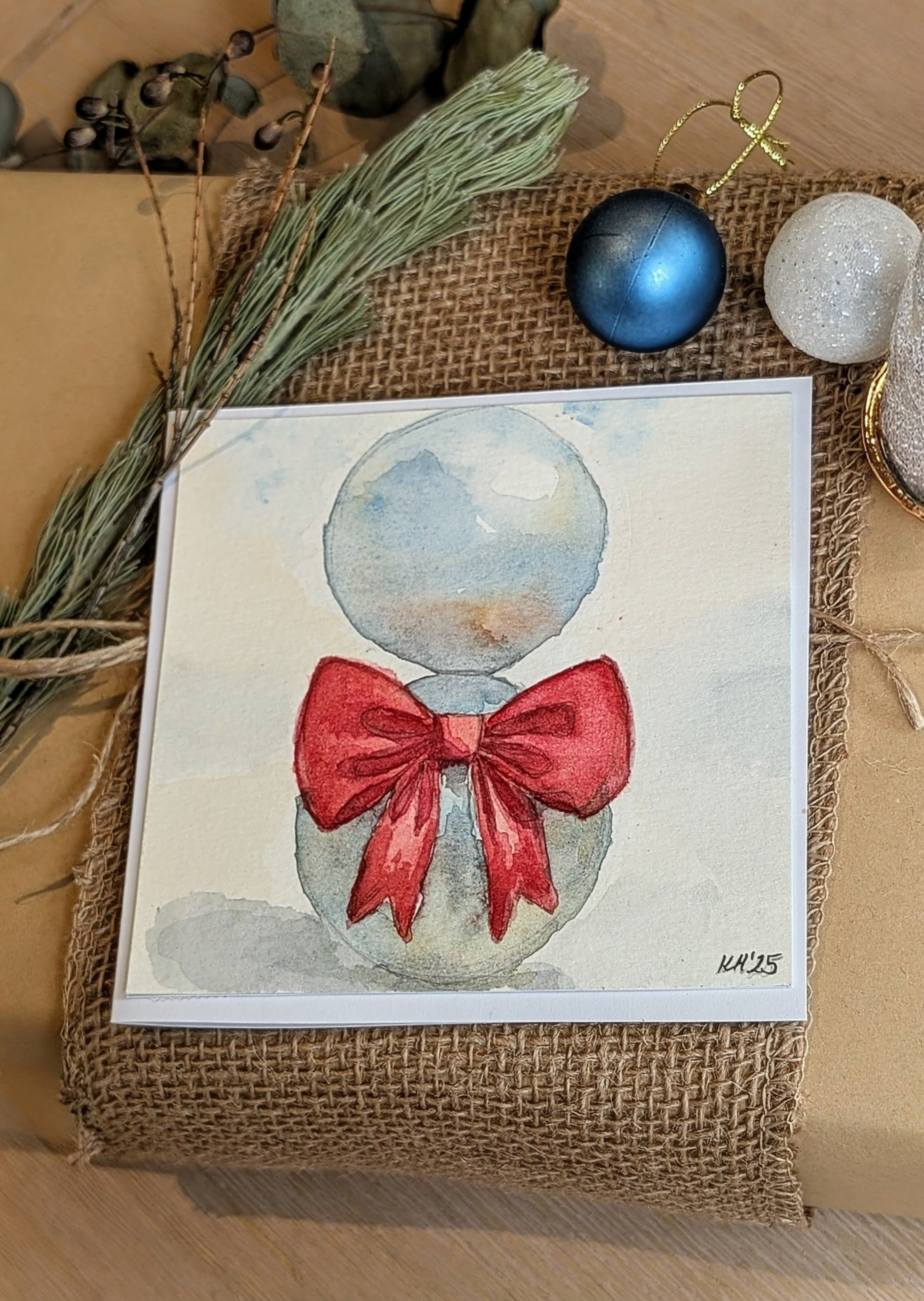 “Malls Balls at Christmas” Card – Original Adelaide Landmark Watercolour Art