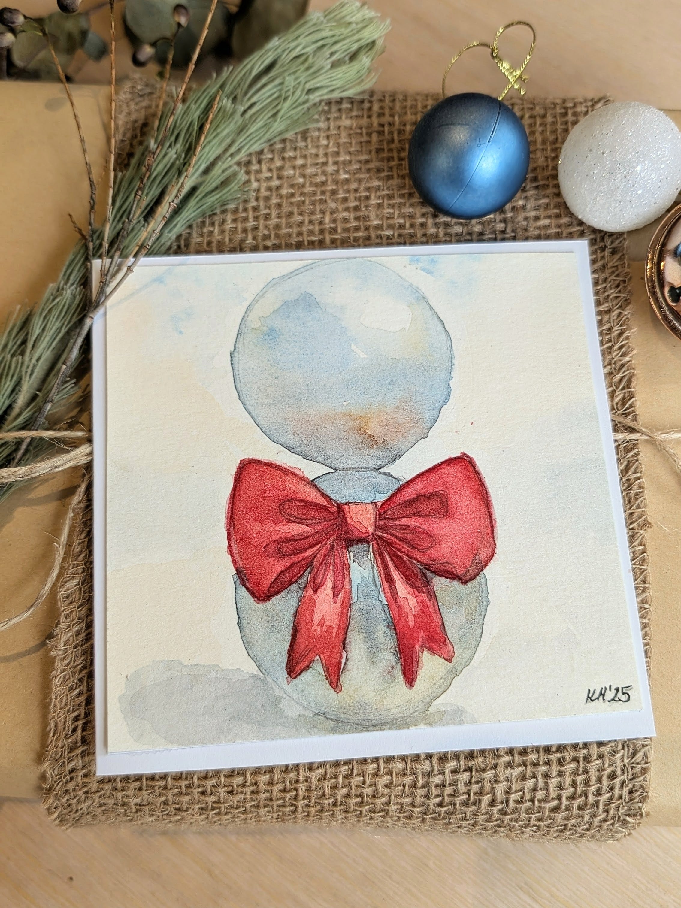 “Malls Balls at Christmas” Card – Original Adelaide Landmark Watercolour Art