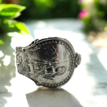 Antique Sterling Silver California Souvenir Spoon Ring