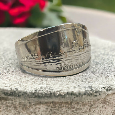 Vintage Sterling Silver Bremmerton Washington Souvenir Spoon Ring