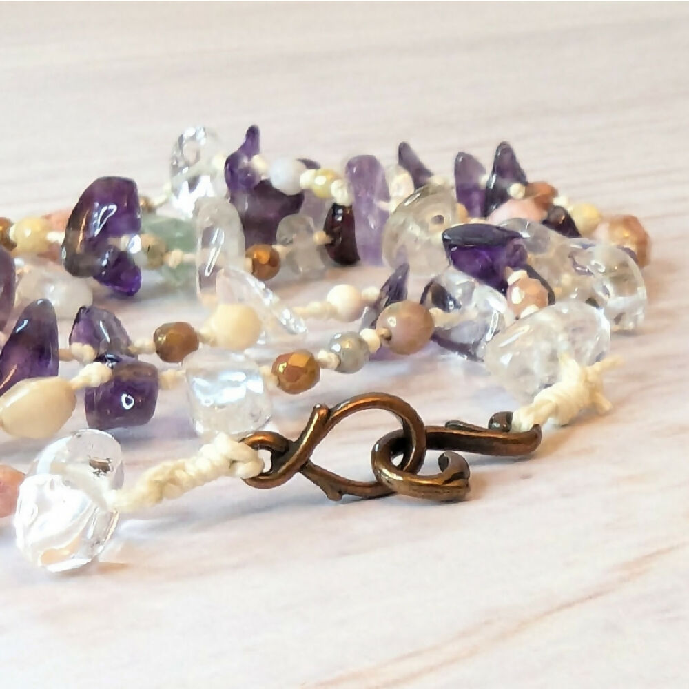 Gemstone bracelet | hemp bracelet | beaded bracelet