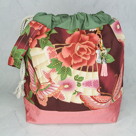 Large Knitting Project Bag - Peony