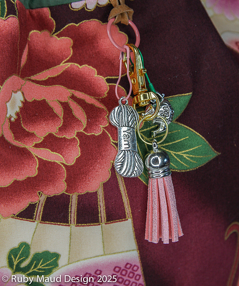 Large Knitting Project Bag - Peony