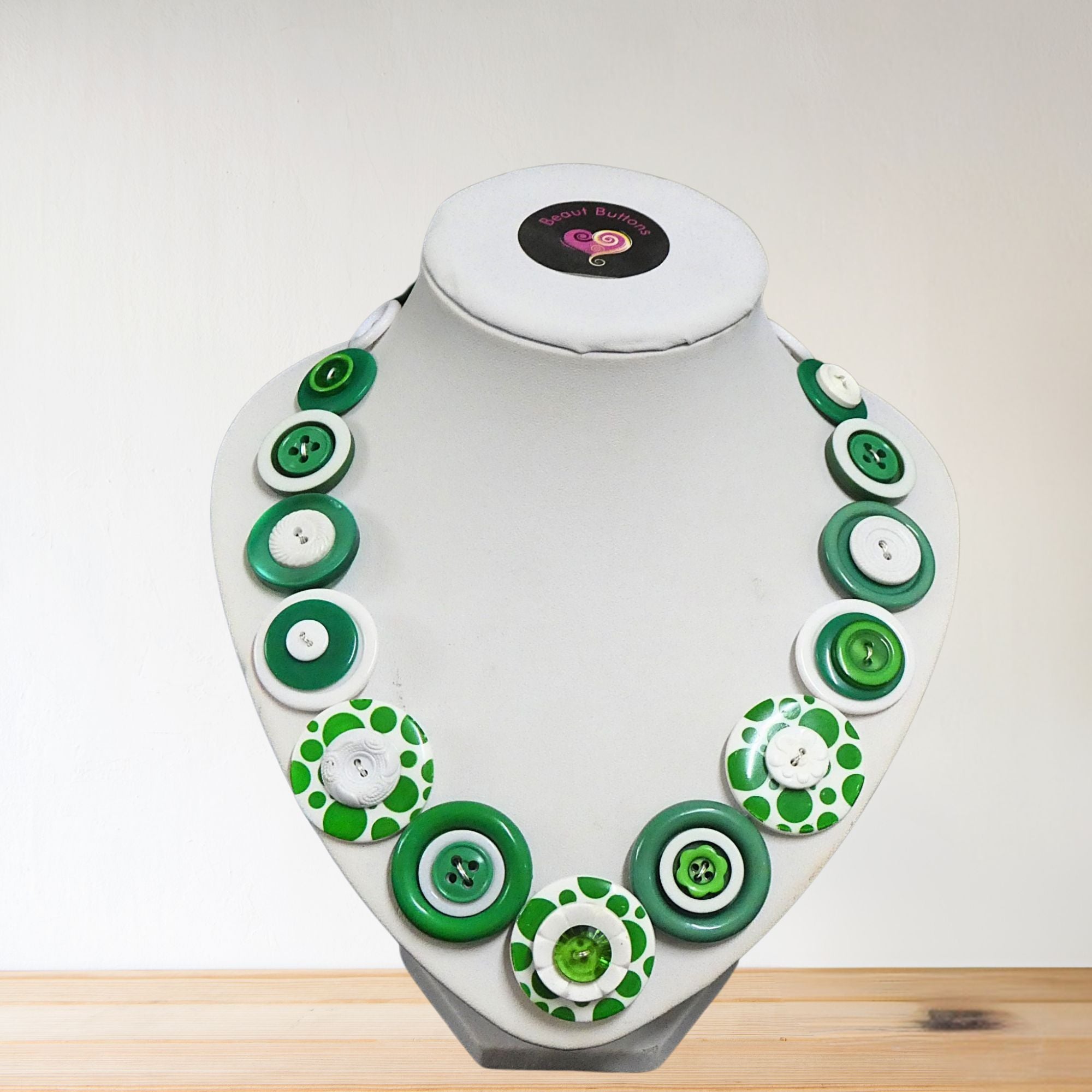 Button necklace - Peppermint Twist