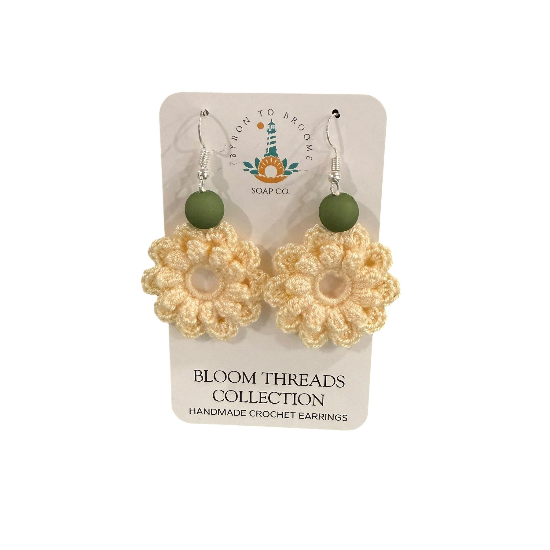 Crochet Earrings - Bloom Threads: Sunlit Sage