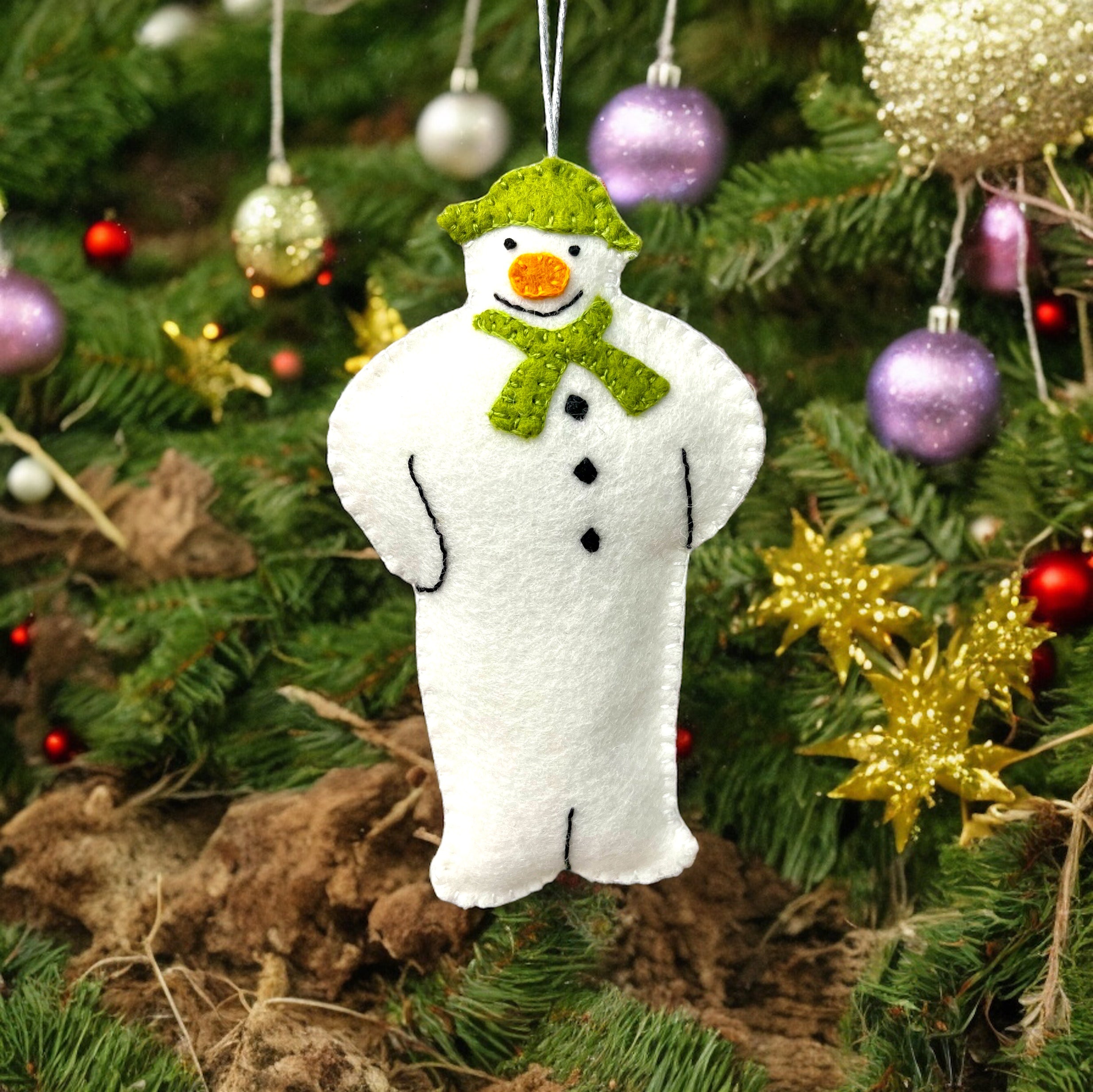 The Snowman Handmade Felt Christmas Ornament