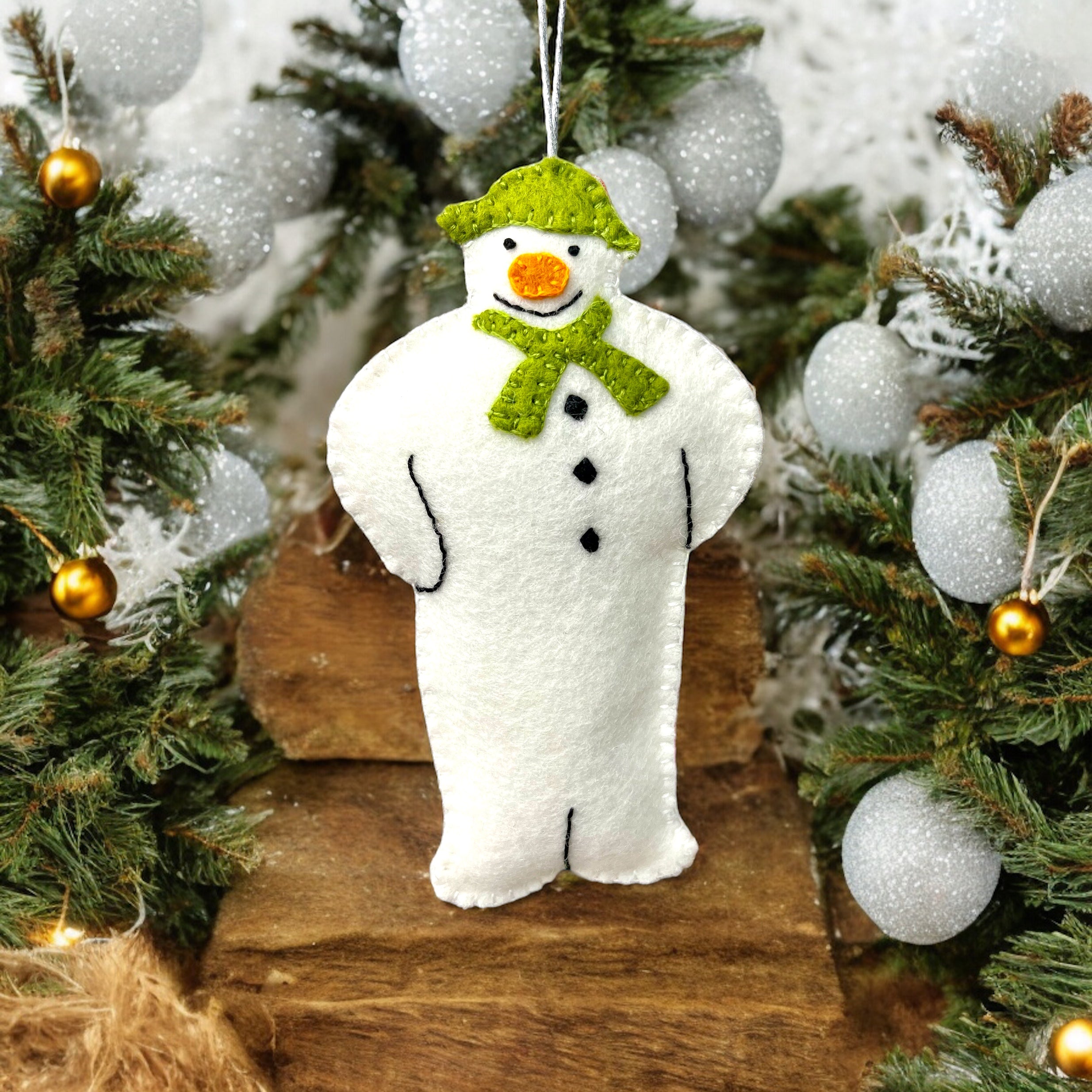 The Snowman Handmade Felt Christmas Ornament