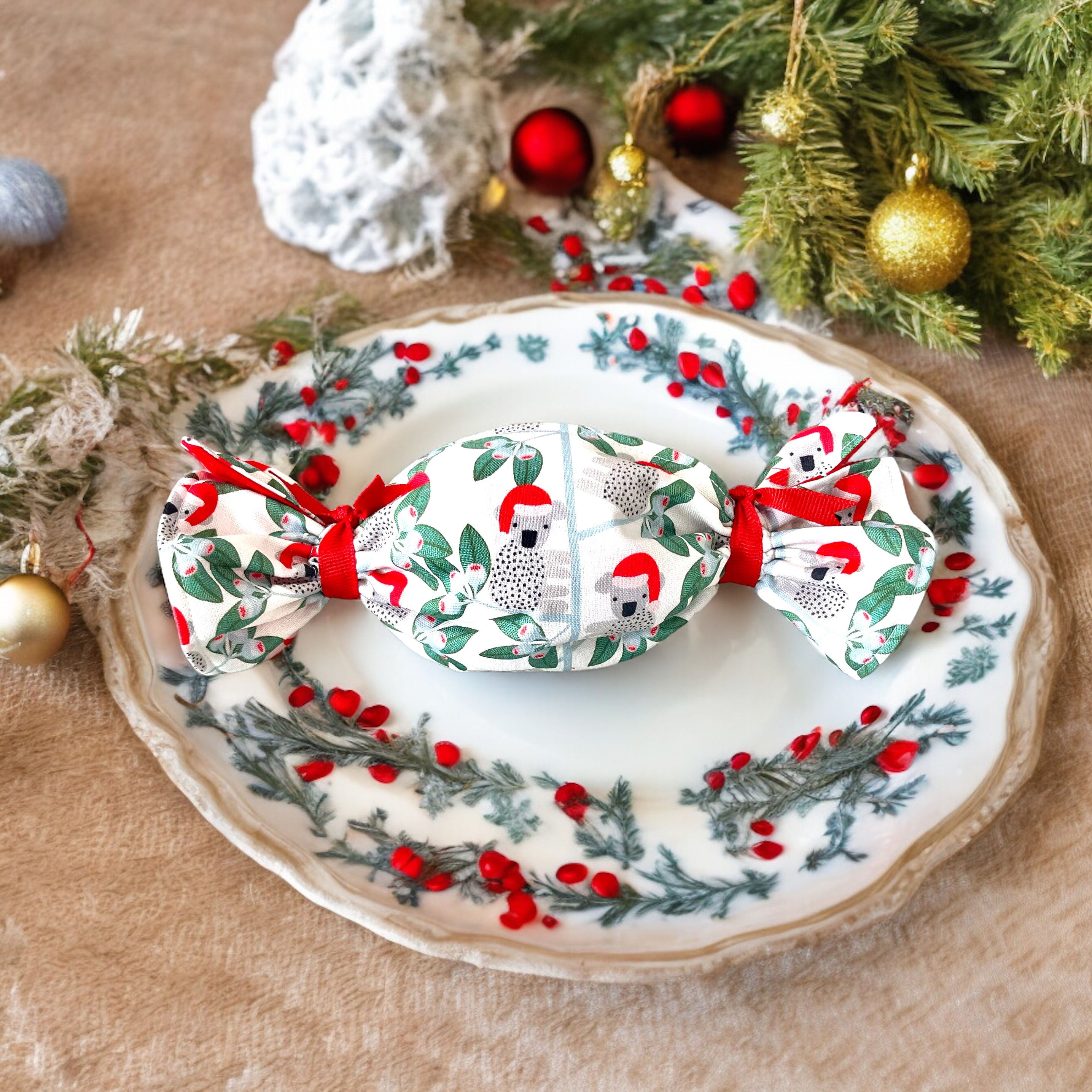 Reusable Fabric Christmas Bon Bon Sets – Double Sided Jocelyn Proust Cotton