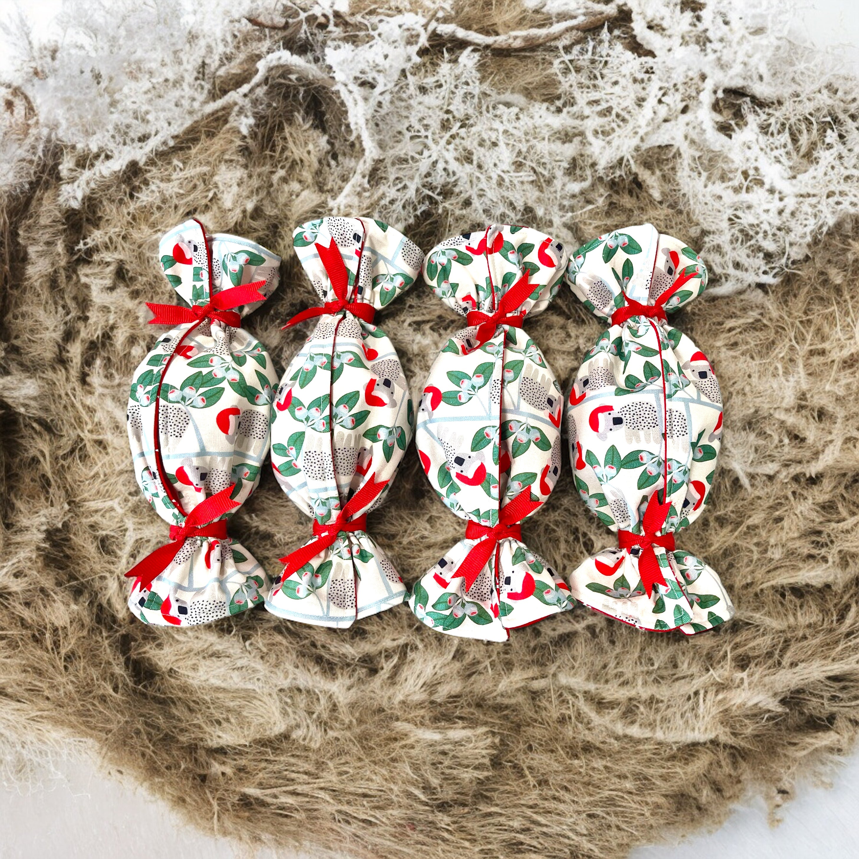 Reusable Fabric Christmas Bon Bon Sets – Double Sided Jocelyn Proust Cotton