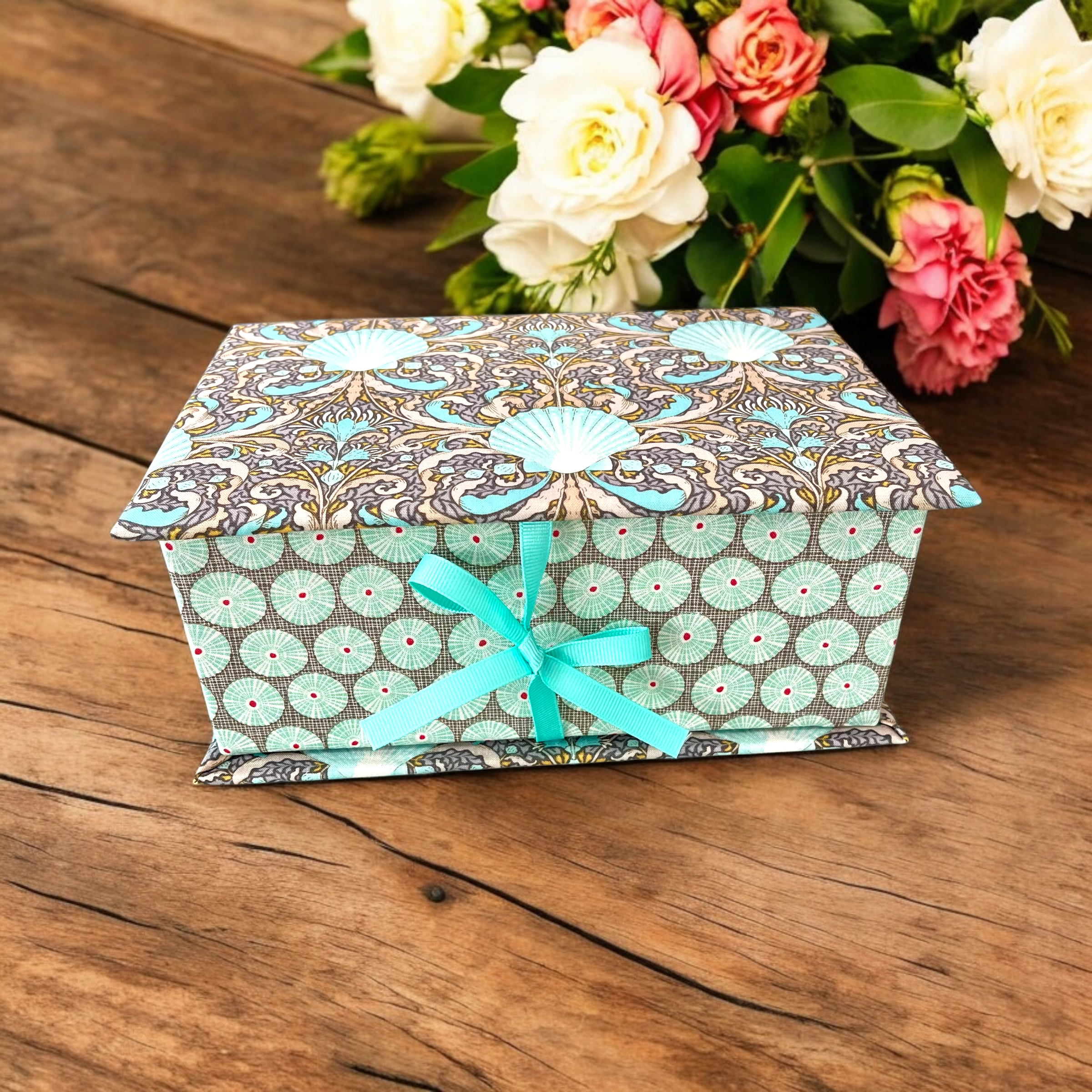 Handmade Tilda Fabric Covered Storage or Sewing Box
