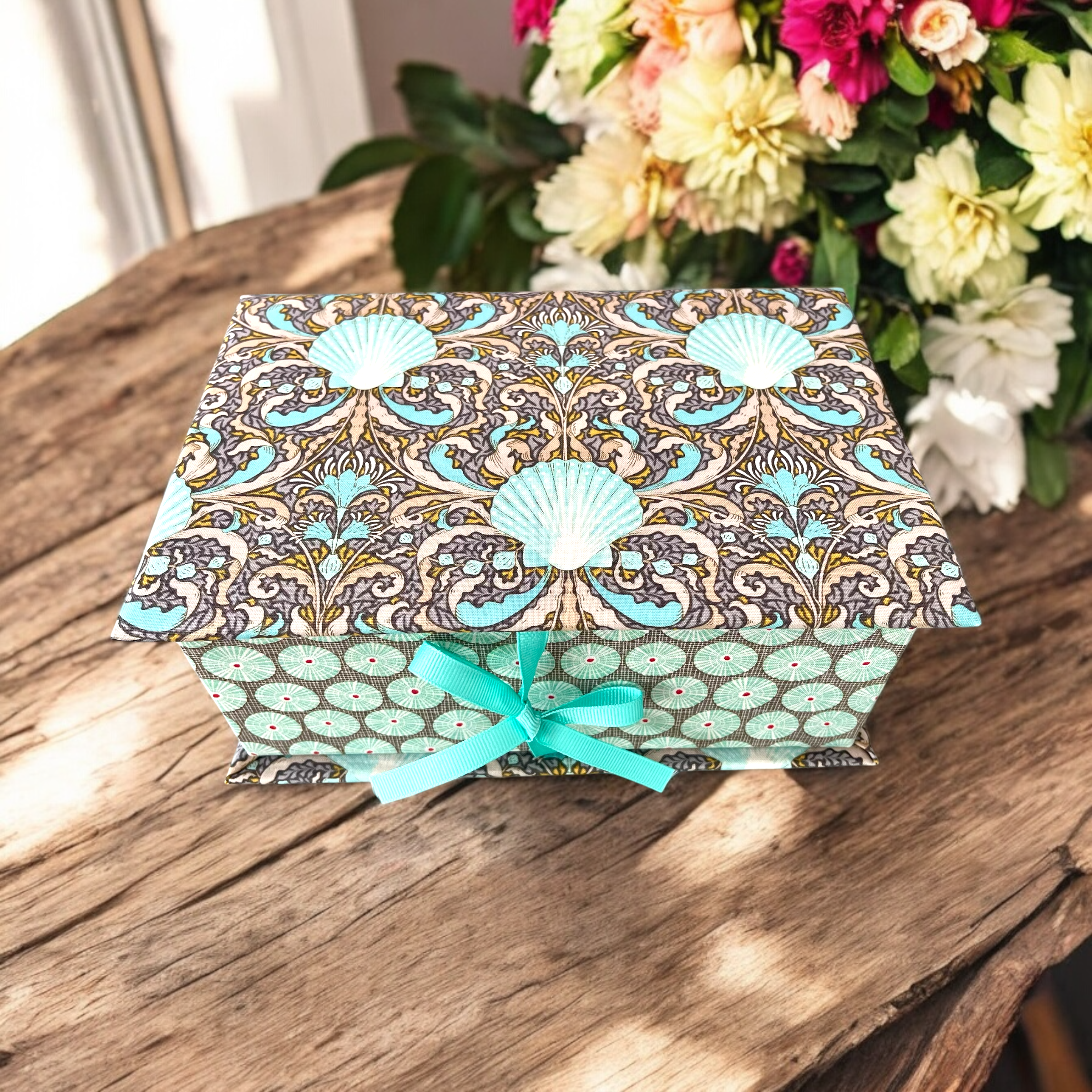 Handmade Tilda Fabric Covered Storage or Sewing Box