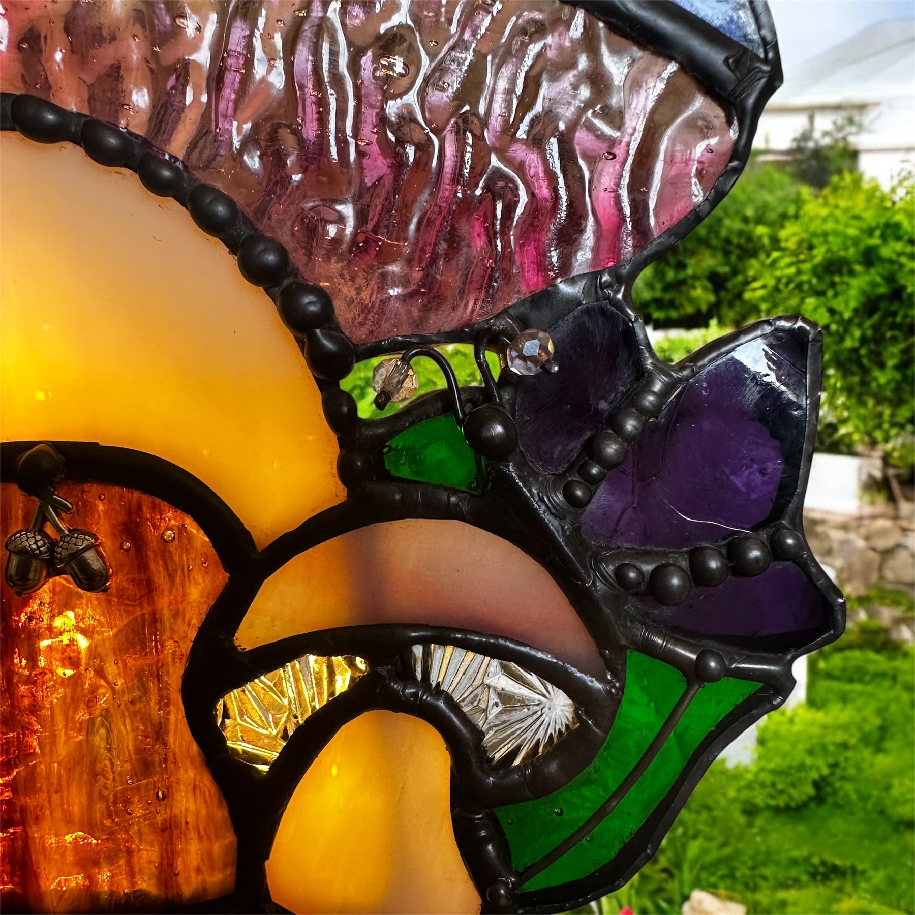 Mushroom house candle holder