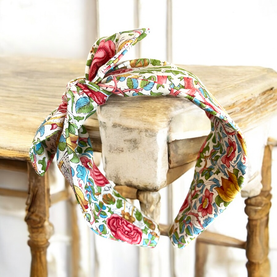 William Morris Fabric Headband with Side Bow