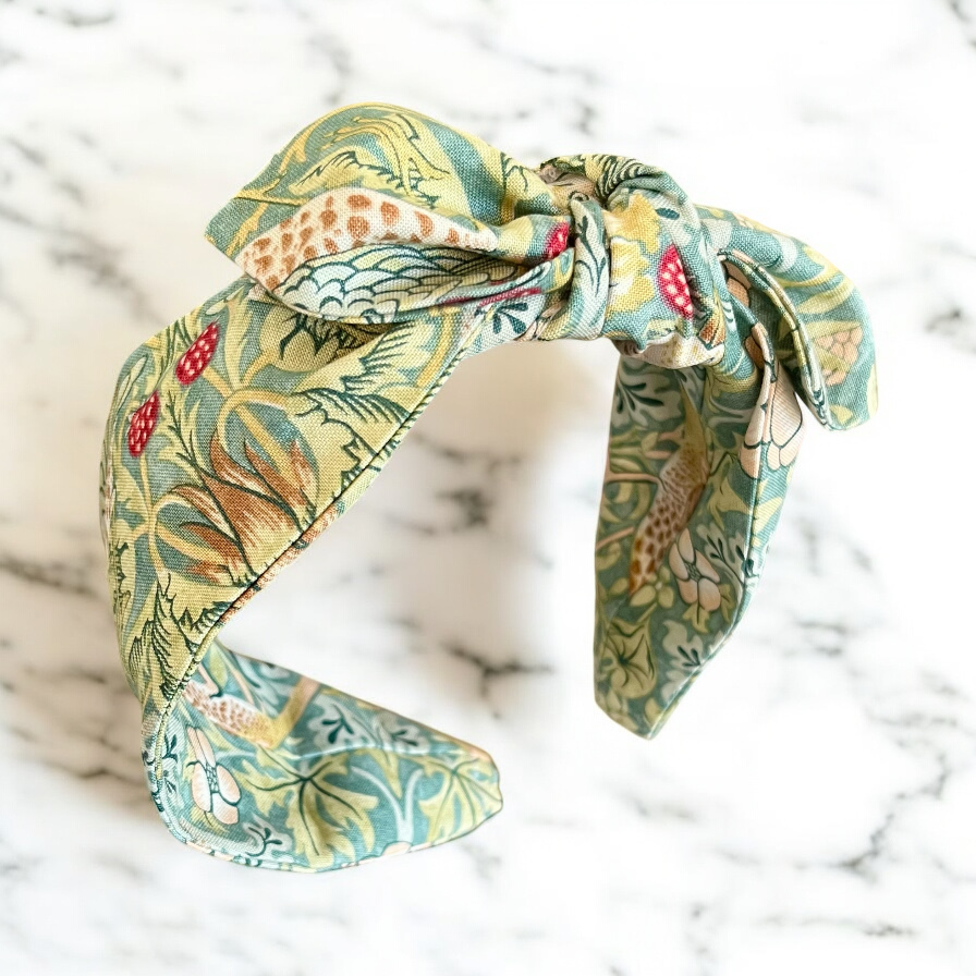 William Morris Strawberry Thief Fabric Headband
