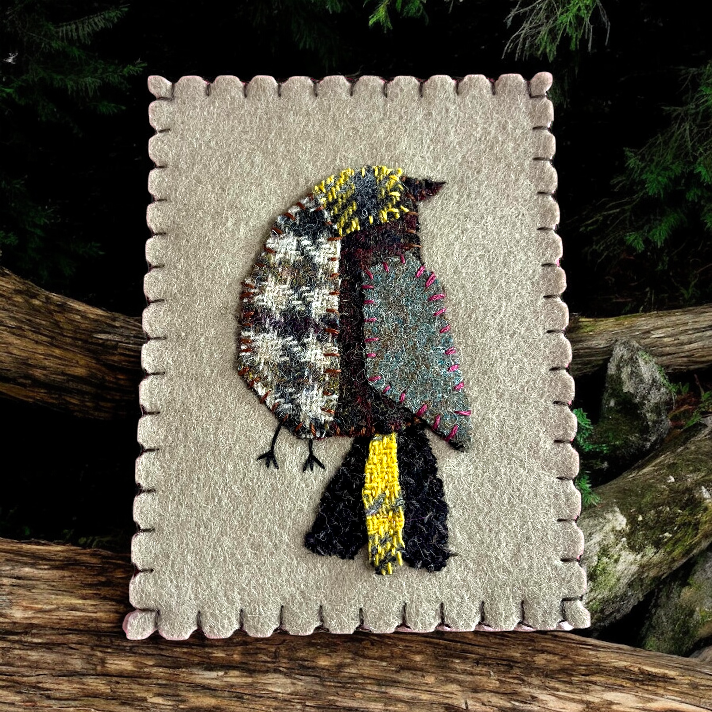 Handmade Patchwork Bird Felt Needle Book