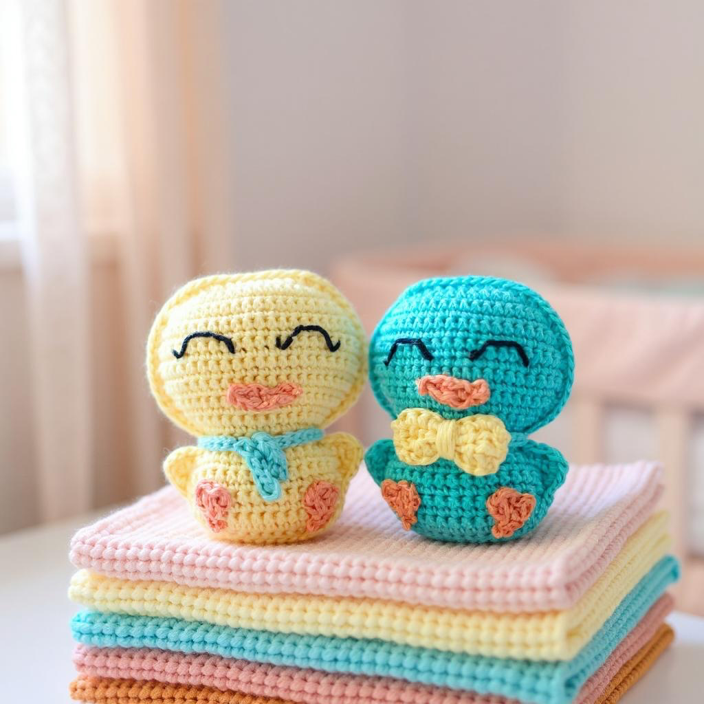 Crochet Duck Plush – Pocket Hug Amigurumi –  Anxiety Relief Gift, Comfort Plushie for Kids