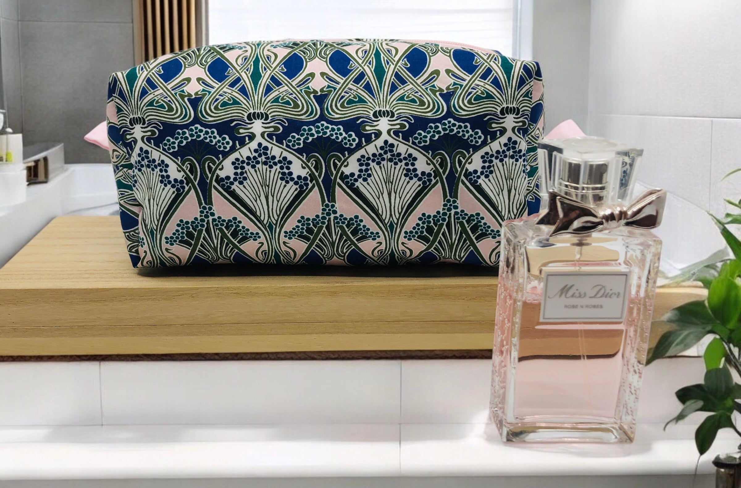 Ianthe Liberty fabric boxy zipper pouch