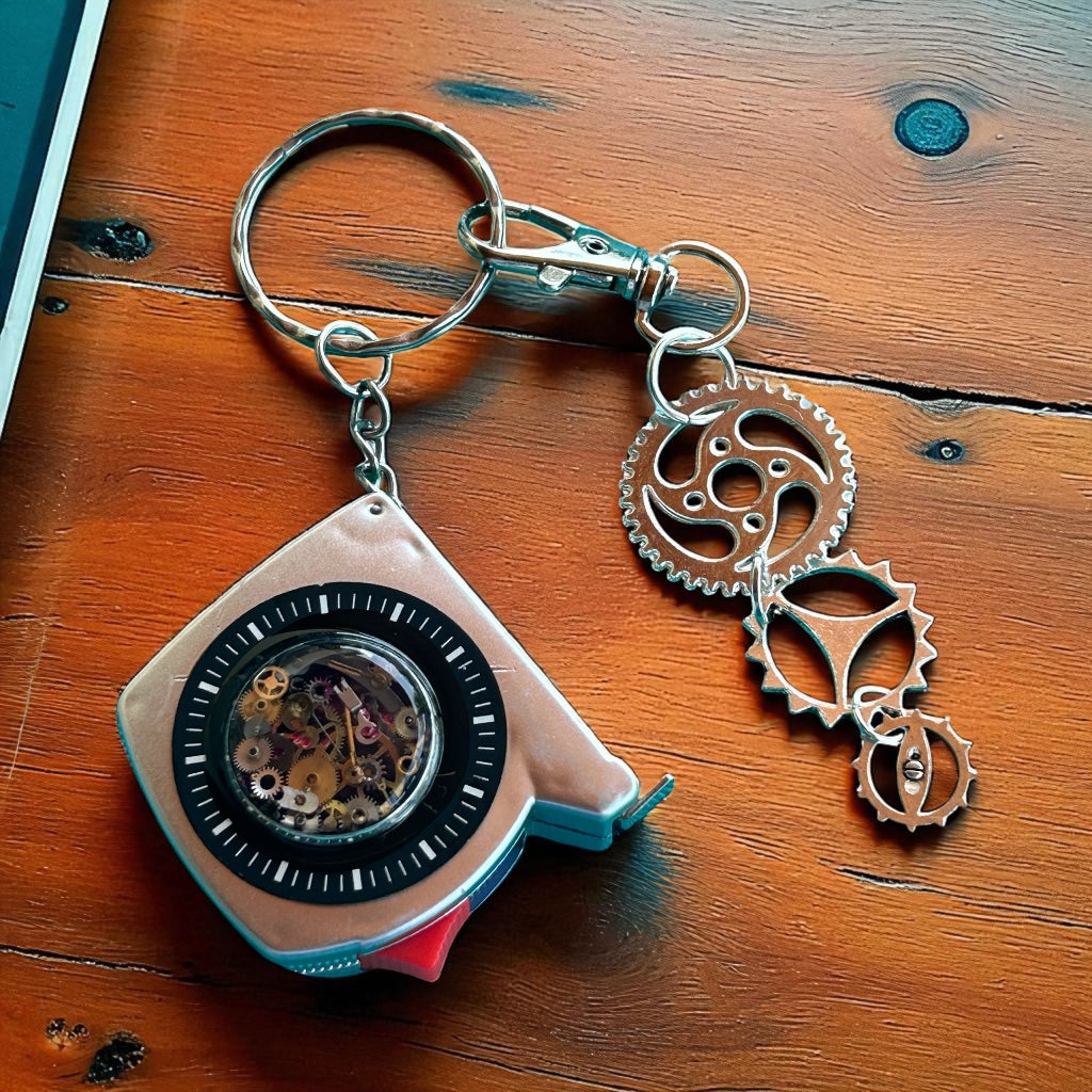 Unique steampunk mini measure tape