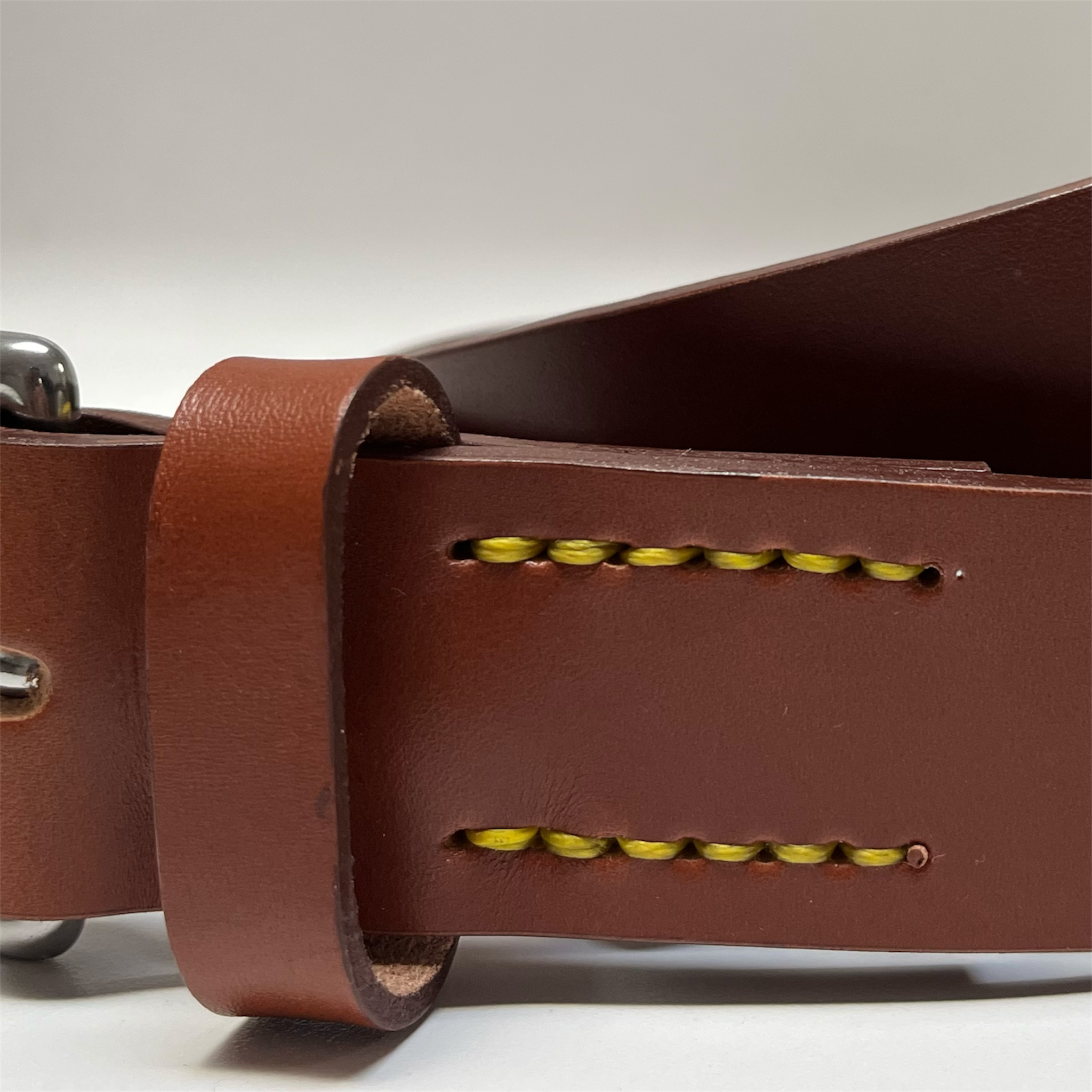 Italian leather belt - Tan 38 mm