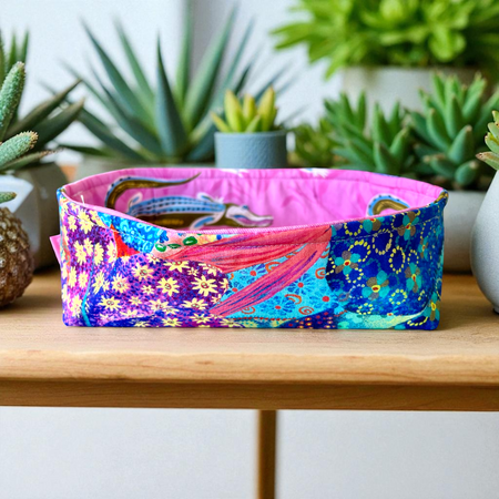 Handmade Crocodile Fabric Storage Basket