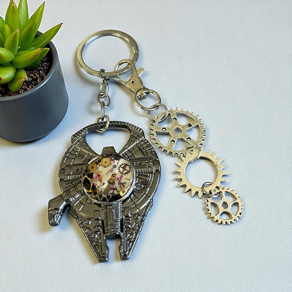 Steampunk watch parts Star Wars keyrings