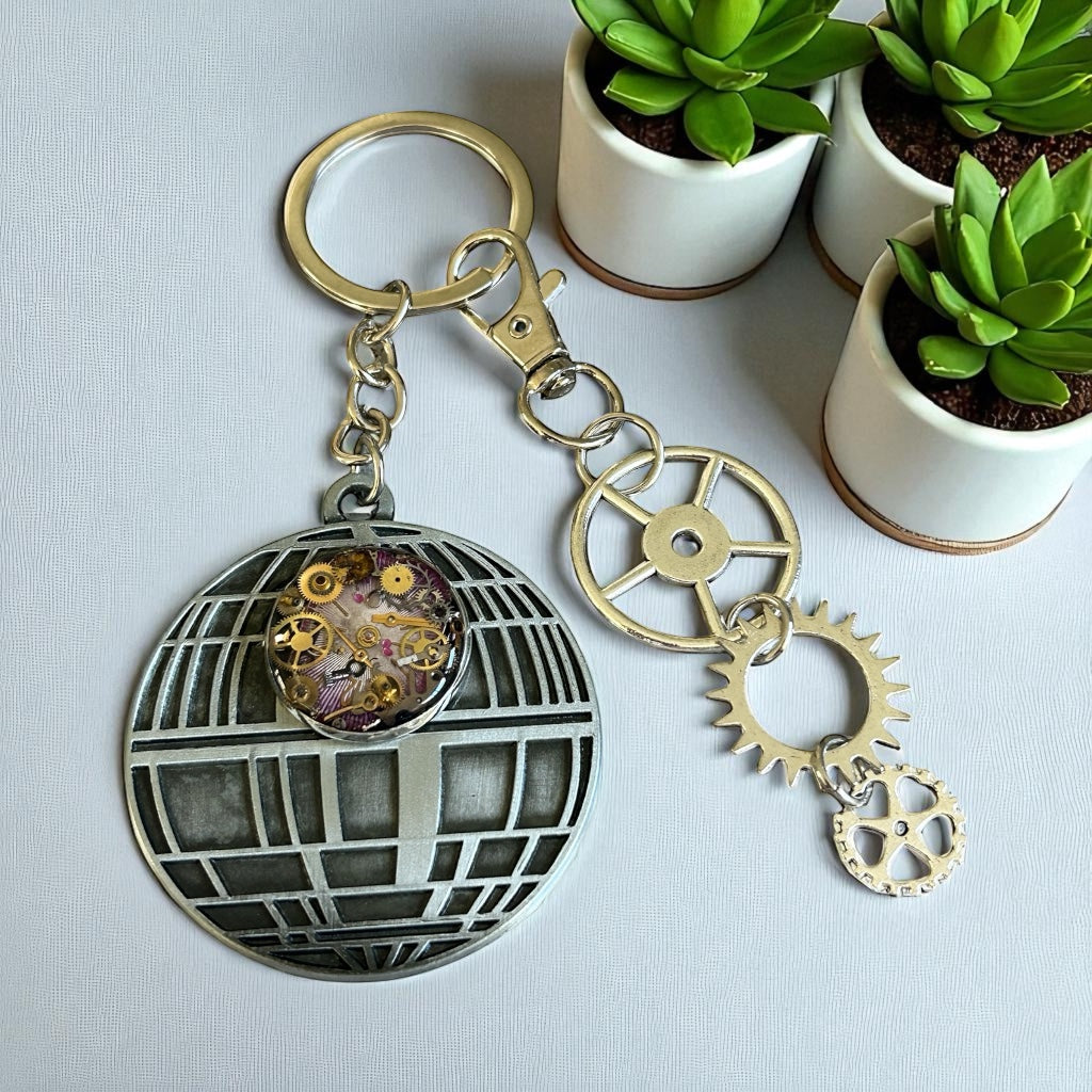 Steampunk watch parts Star Wars keyrings