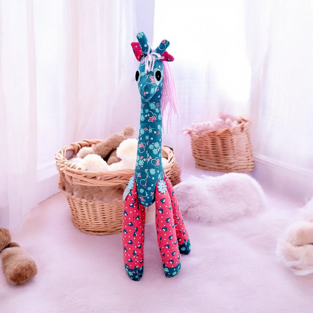 Handmade soft toy for child Giraffe.