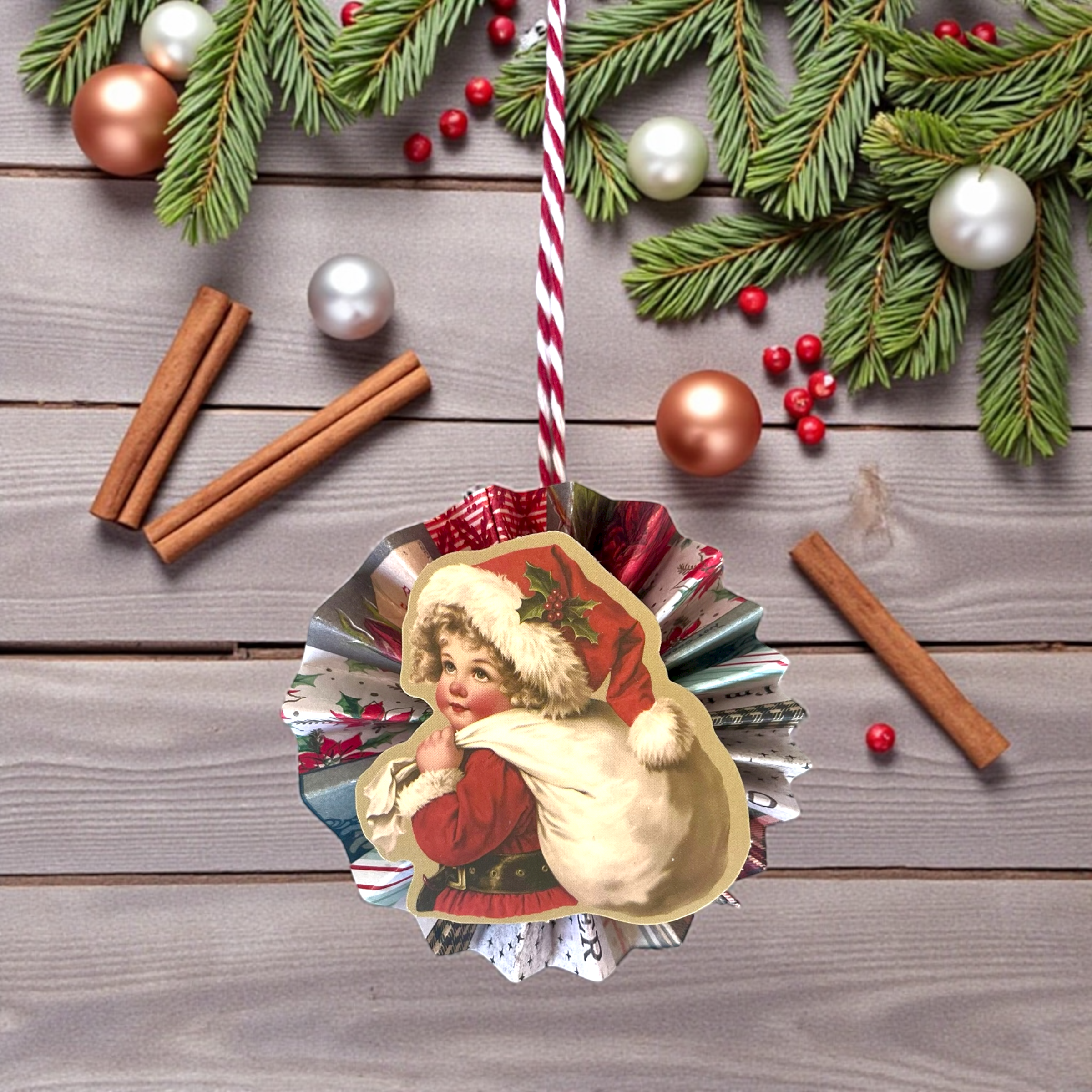 Handmade Vintage Style Cherub Christmas Ornaments