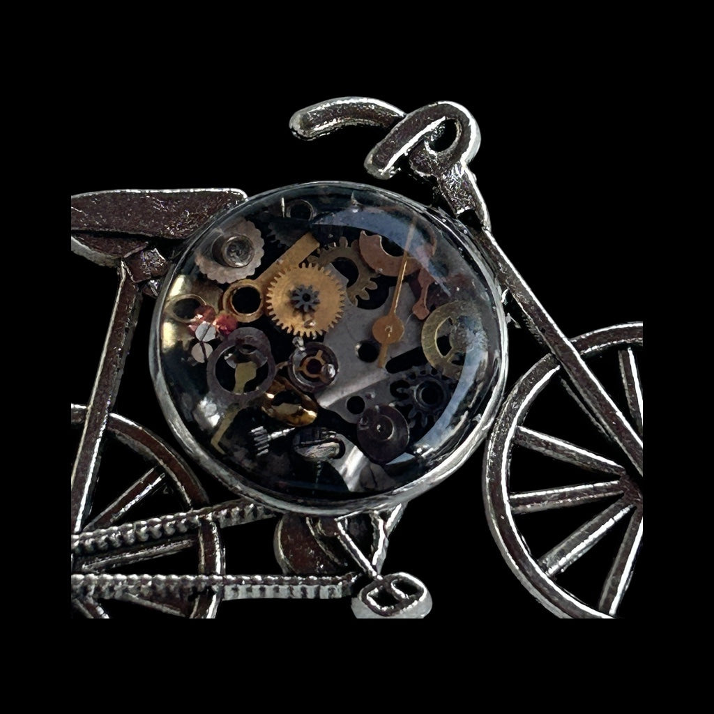 Steampunk watch parts bicycle keyring