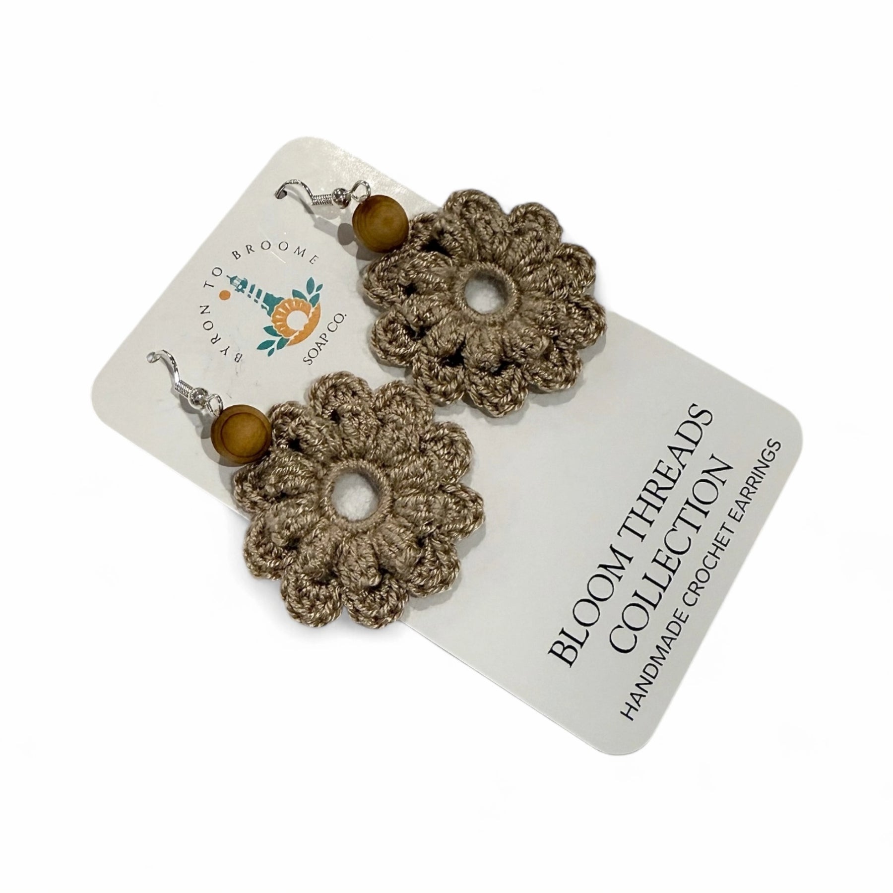 Crochet Earrings - Bloom Threads: Driftwood Weave