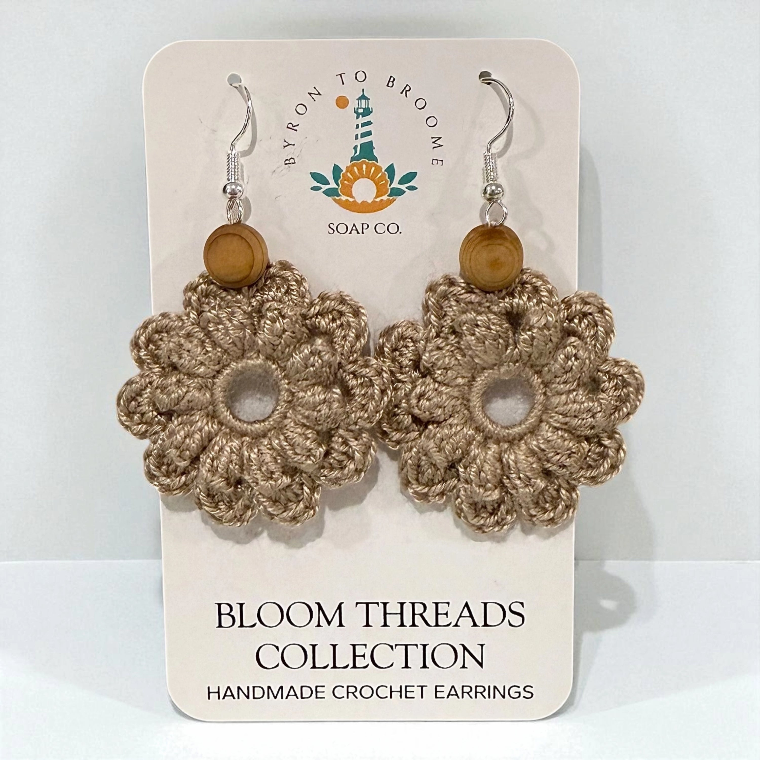 Crochet Earrings - Bloom Threads: Driftwood Weave