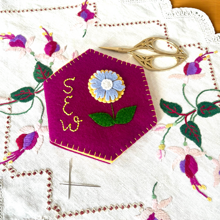 Handmade and Hand Embroidered Needle Book