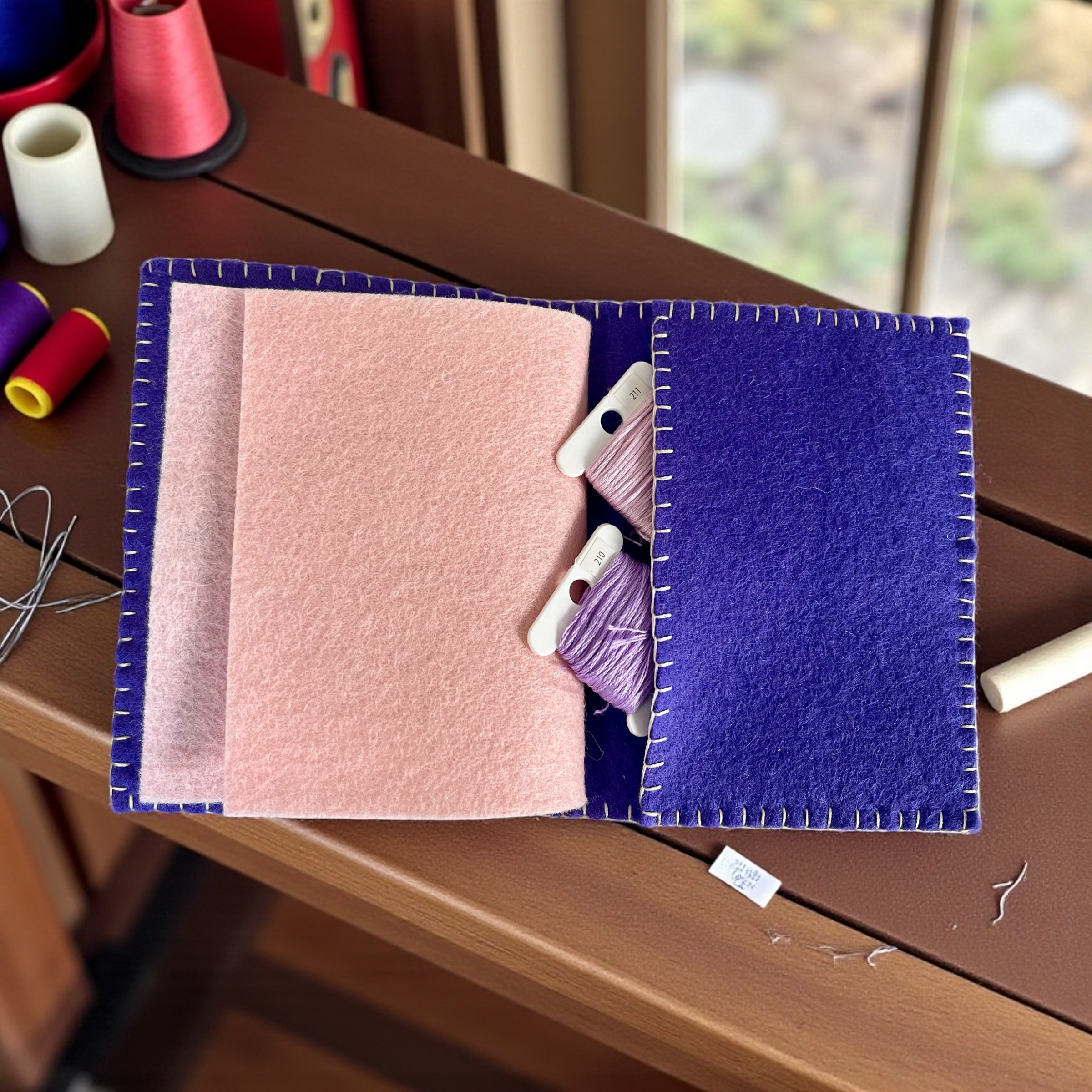 Handmade Felt Flower Design Needle Book