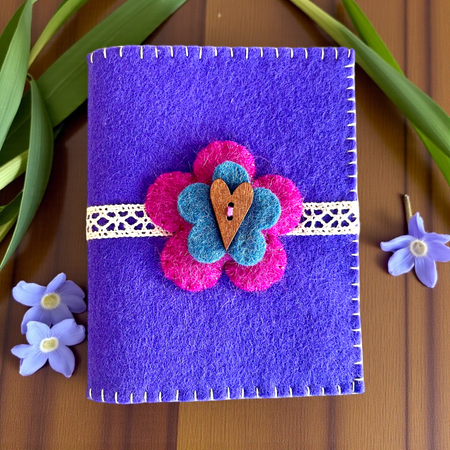 Handmade Felt Flower Design Needle Book