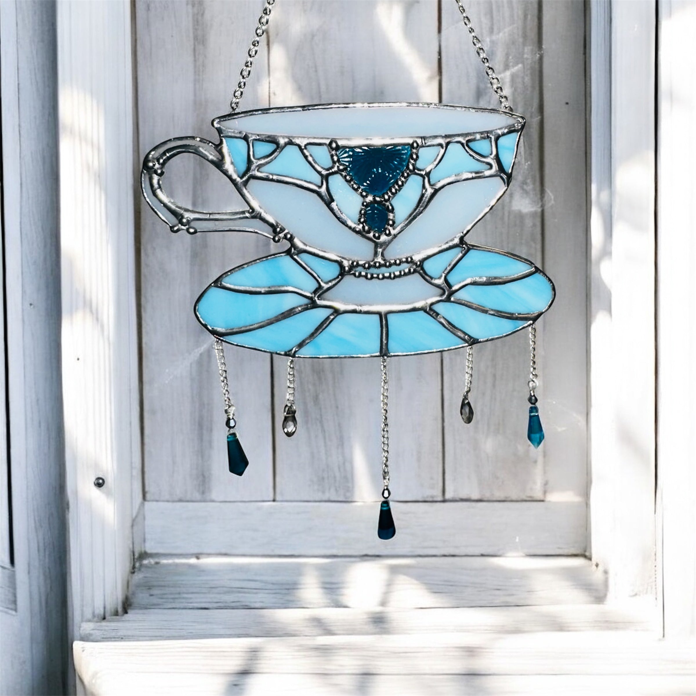 Tea cup and saucer sun catcher