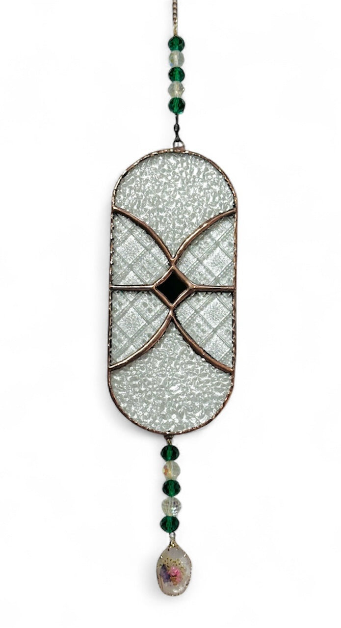 Art deco inspired mini panel sun catcher