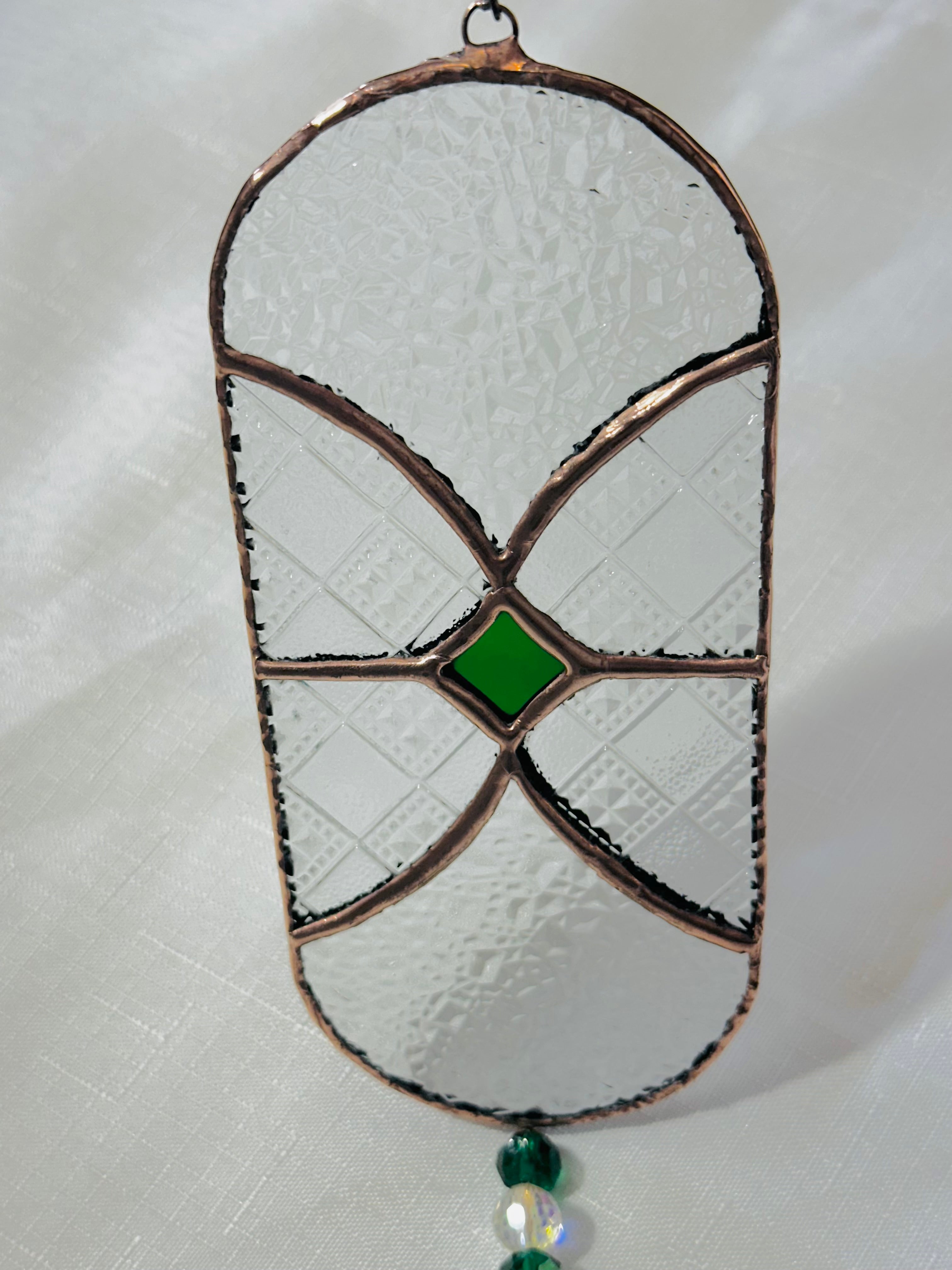 Art deco inspired mini panel sun catcher