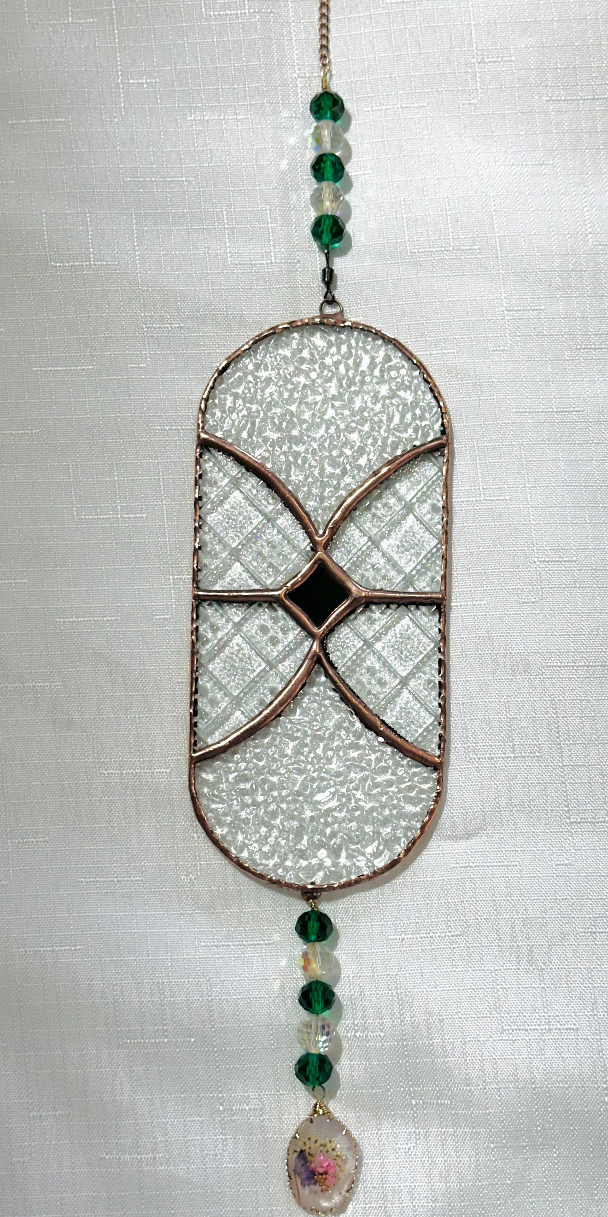 Art deco inspired mini panel sun catcher