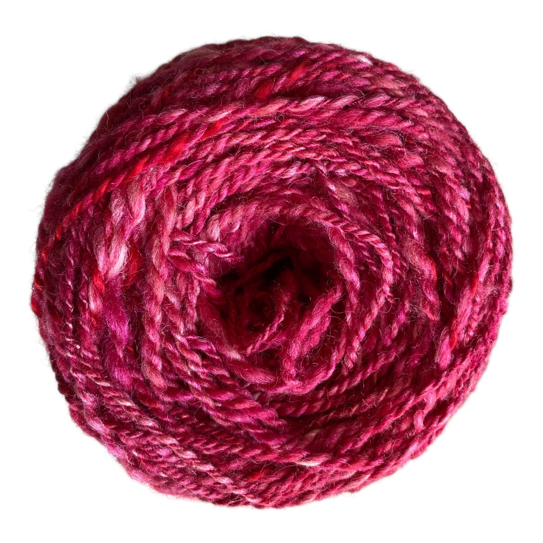 Hand Dyed Yarn |Strawberry | Merino Silk DK Yarn