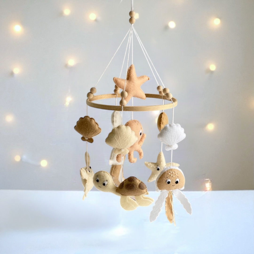 Ocean Baby Mobile in Warm Neutral Colour