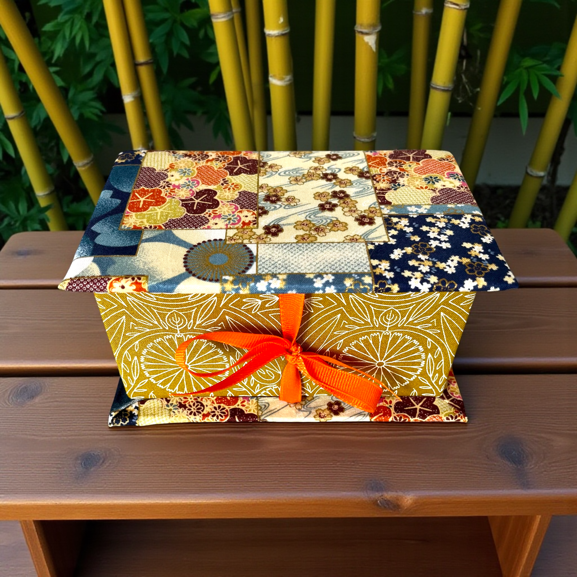Handmade Japanese Inspired Fabric Storage Box