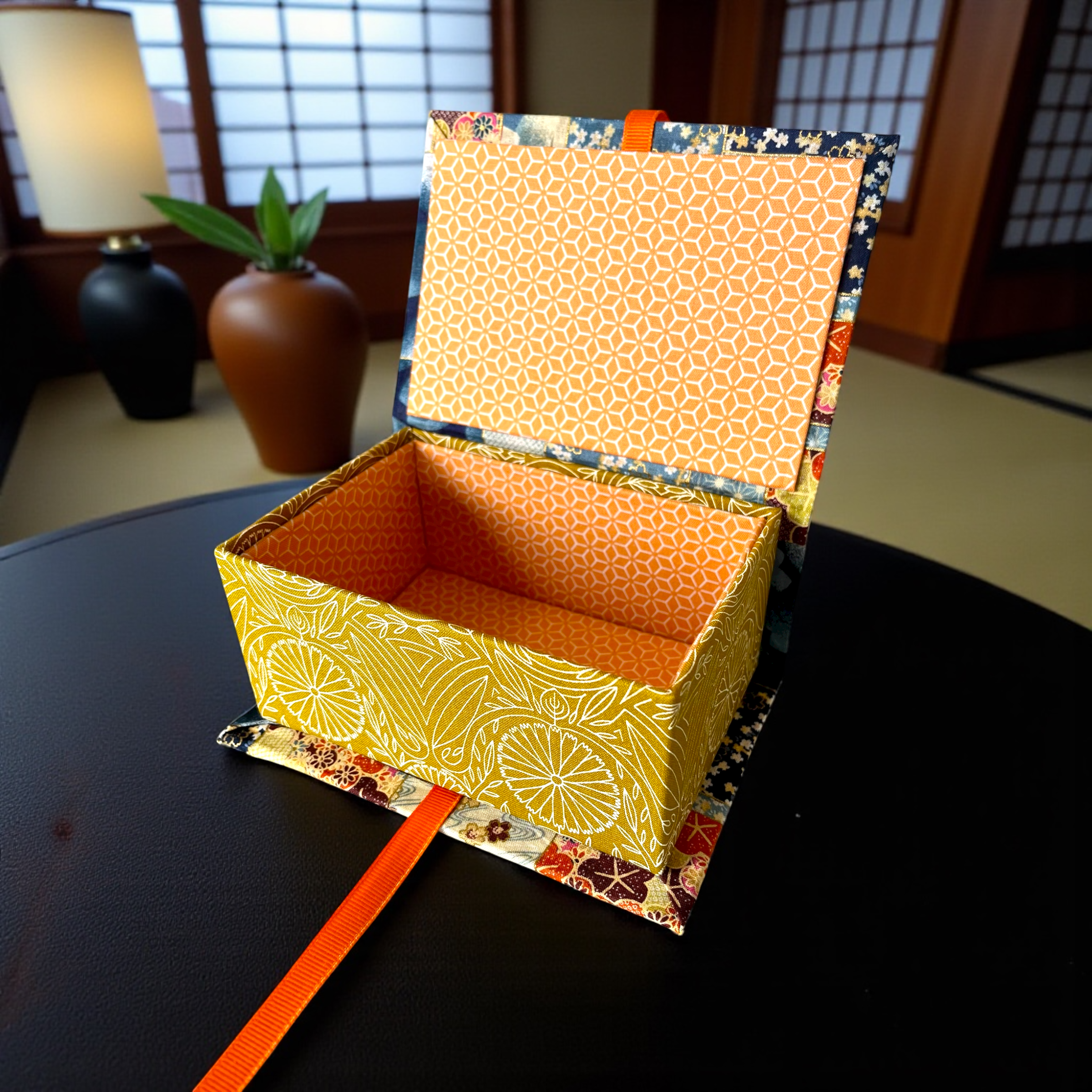 Handmade Japanese Inspired Fabric Storage Box