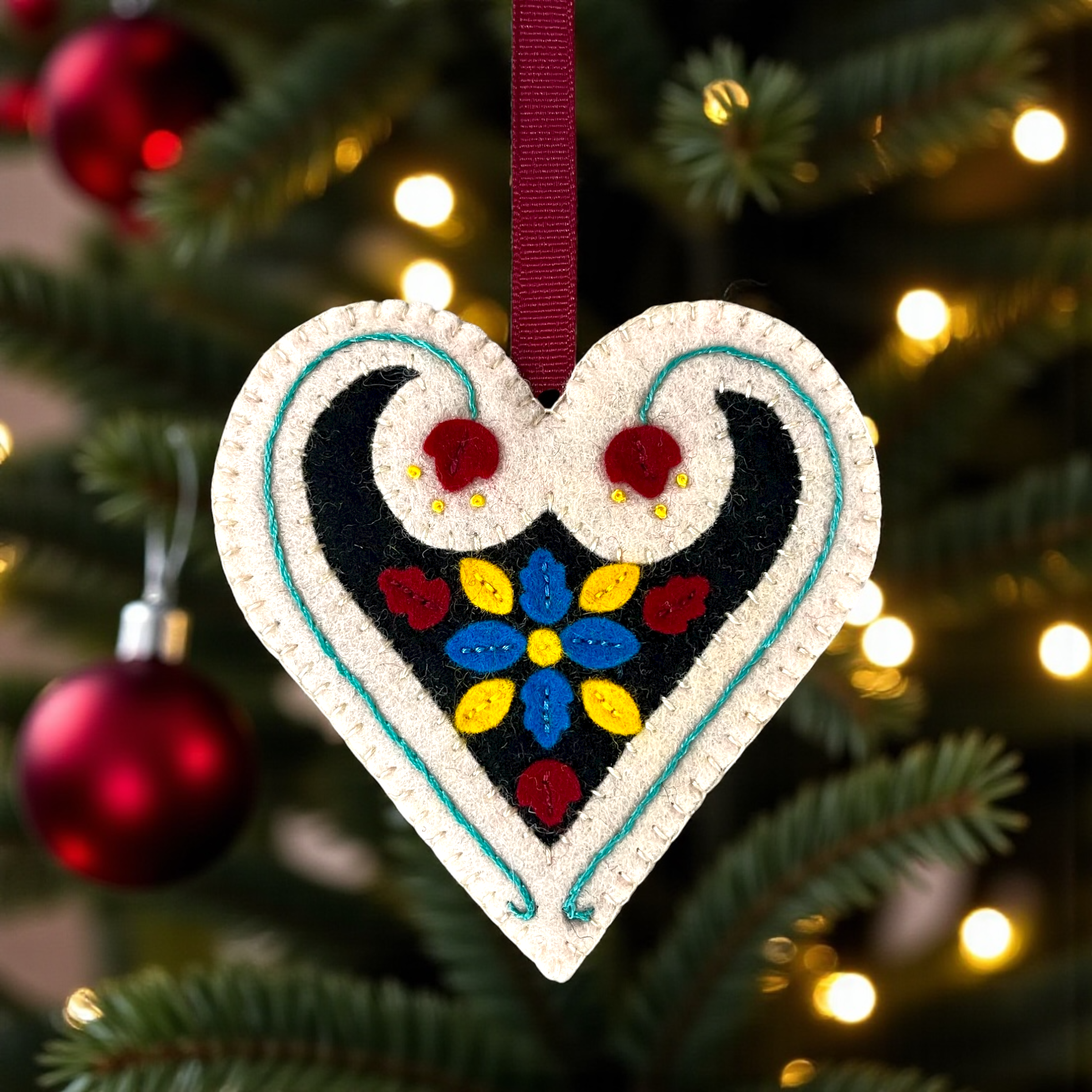 Handmade Folk Art Felt Hanging Decoration