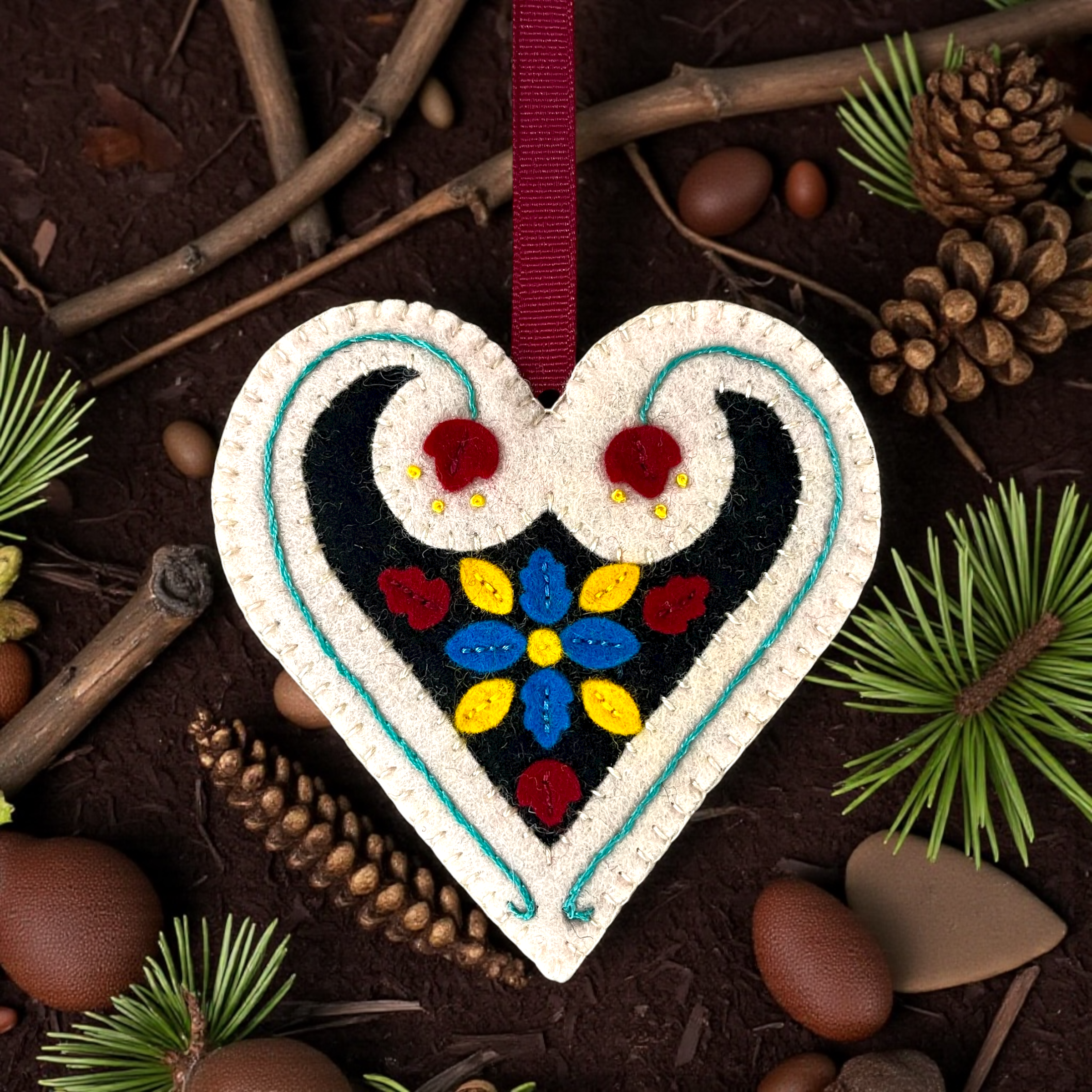 Handmade Folk Art Felt Hanging Decoration