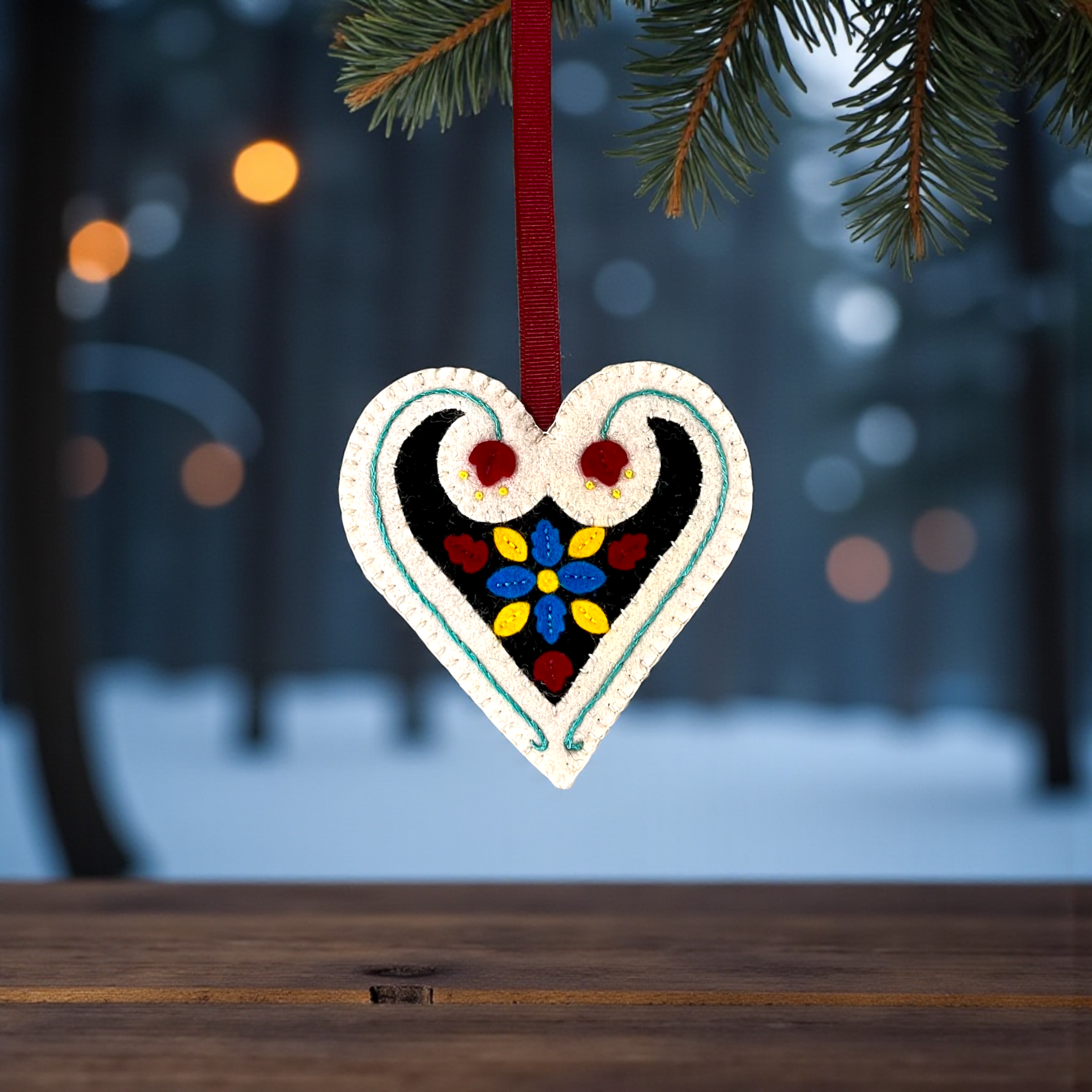 Handmade Folk Art Felt Hanging Decoration