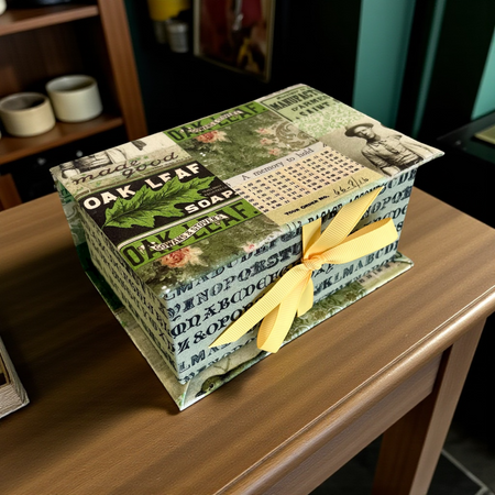 Handmade Vintage Inspired Fabric Covered Storage Box