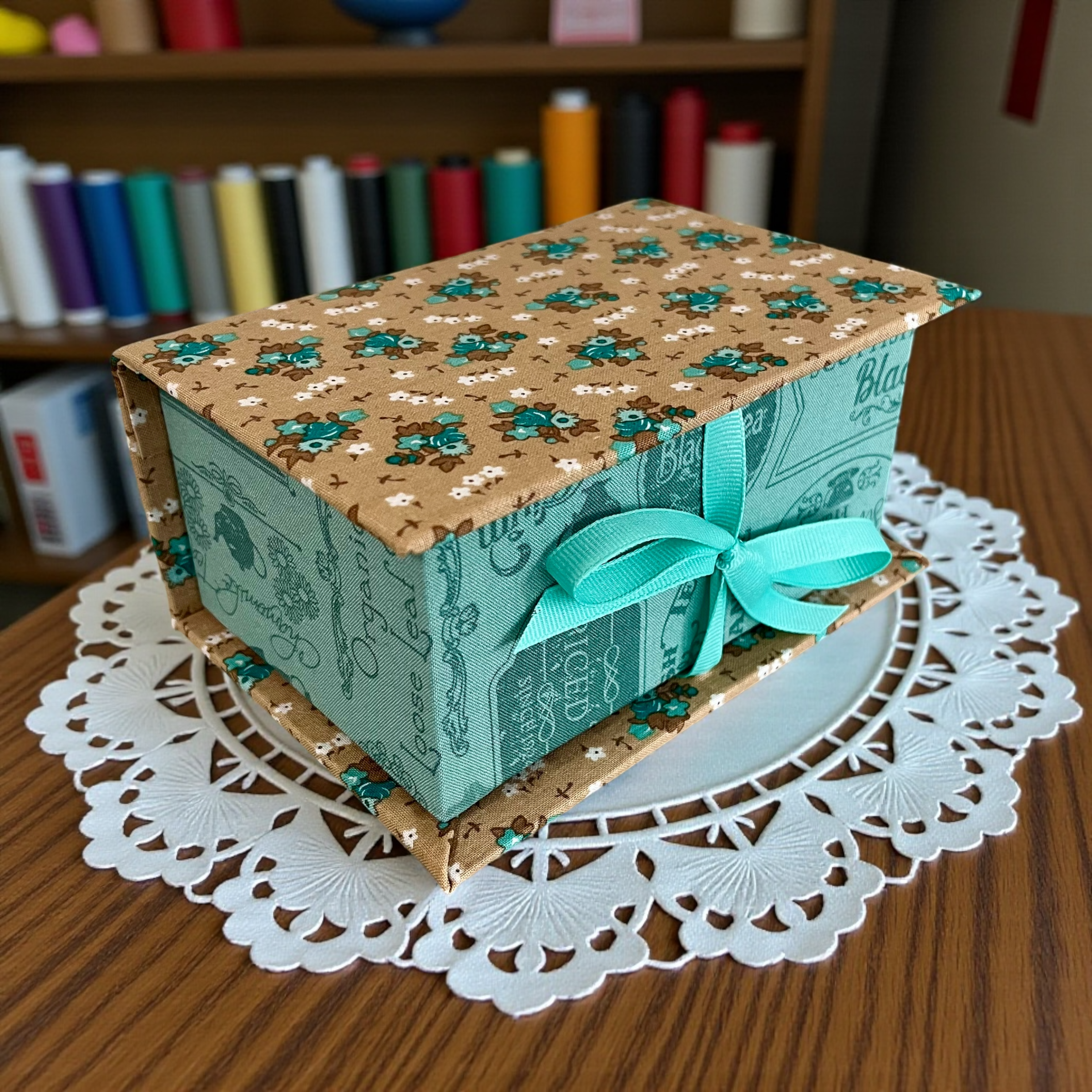 Handmade fabric floral Storage Box