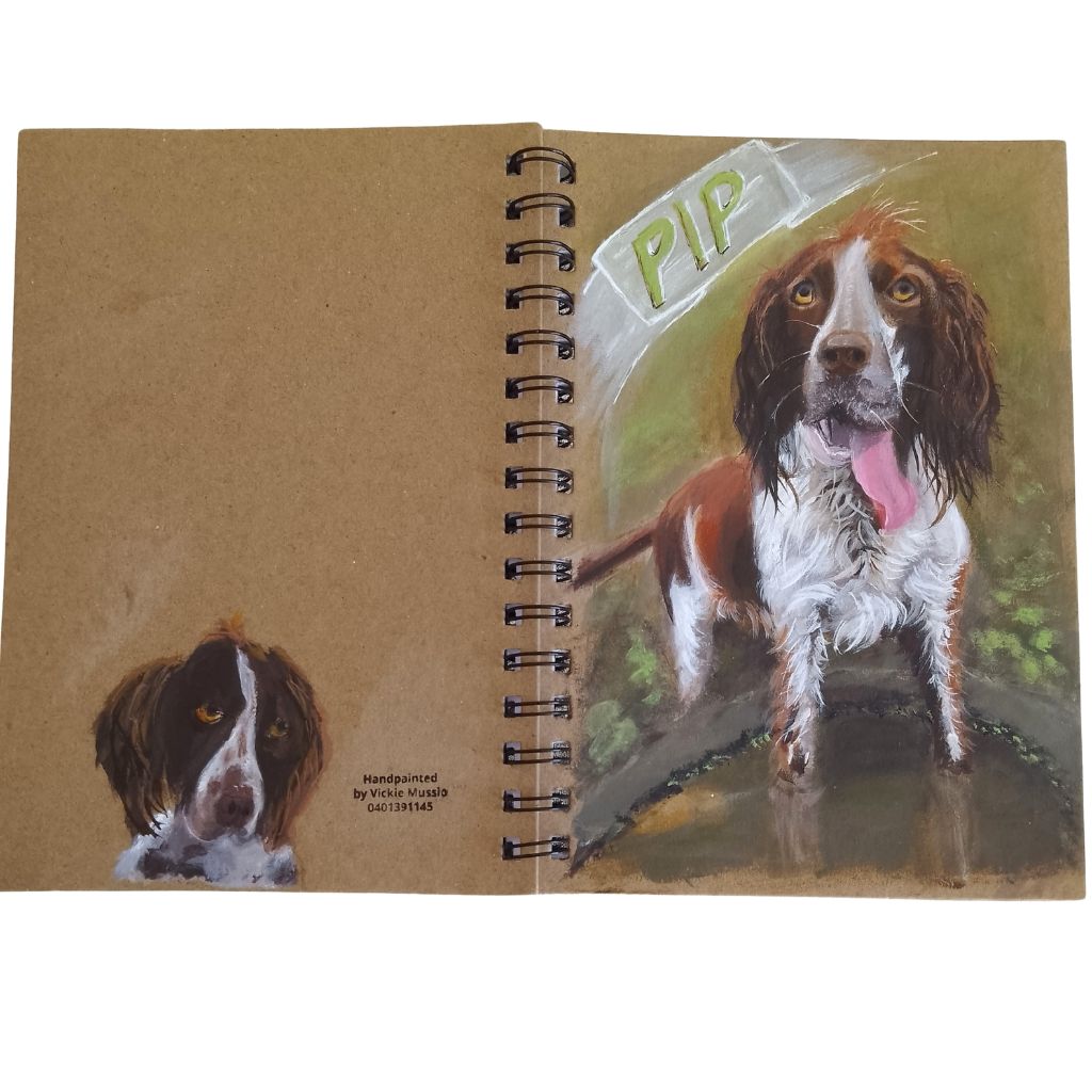 Pet Portrait Notebook - Customised Handpainted Notebook